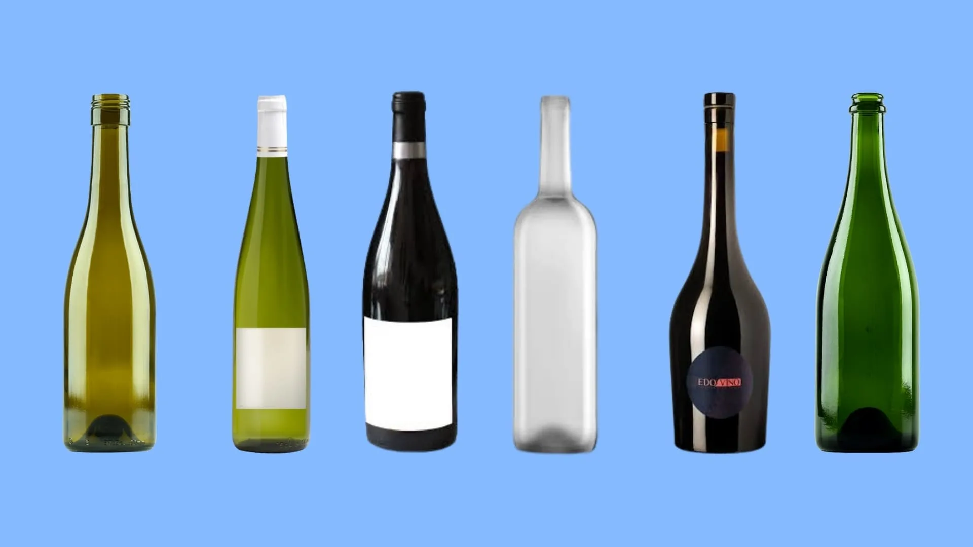 Les differentes formes de bouteilles de vin